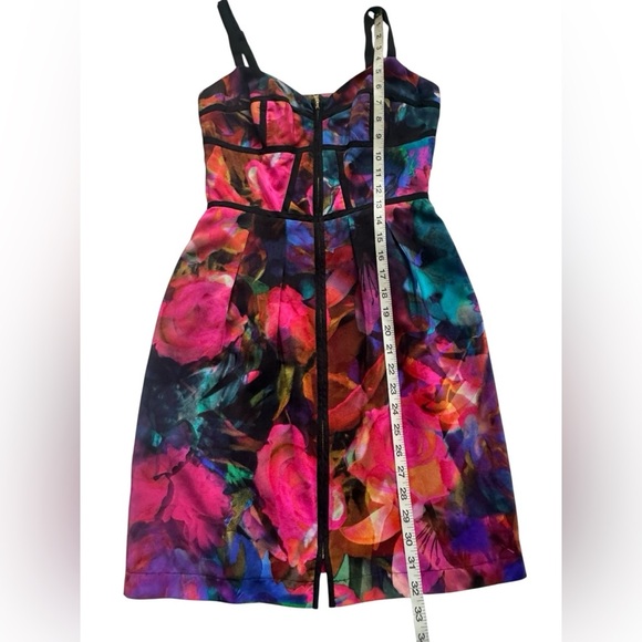 Amanda Uprichard Sleeveless Silk Mini Dress Multicolored Front Zip Size Small - Picture 12 of 14